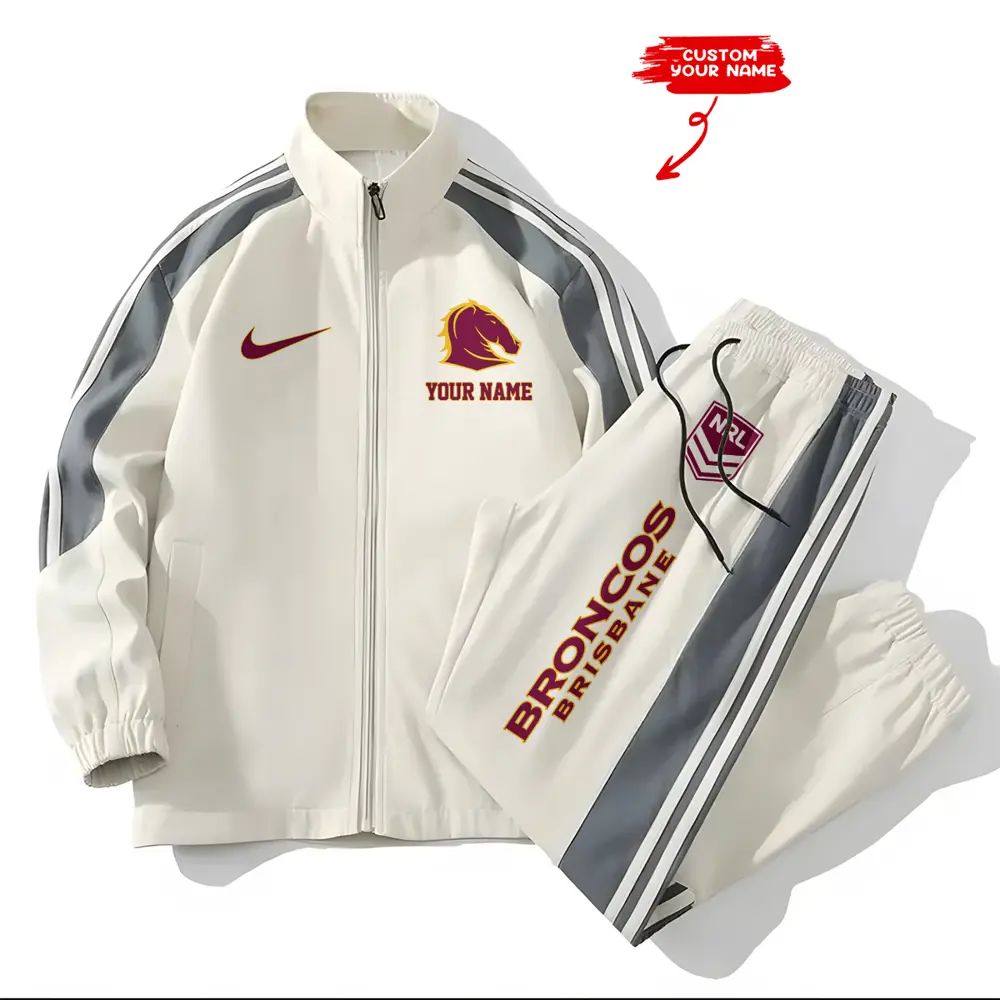 Brisbane Broncos NRL New Style Versatile Sports Set Jacket And Pants