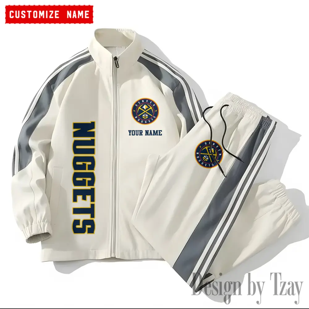 Denver Nuggets NBA New Style Versatile Sports Set Jacket And Pants