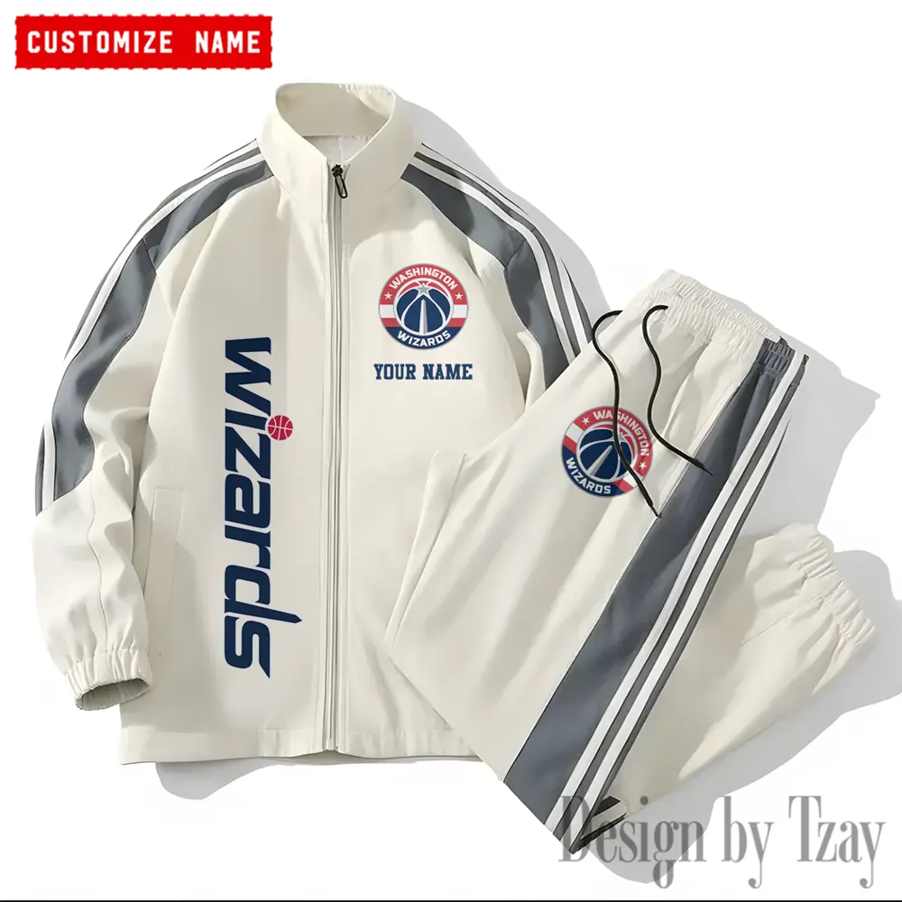 Washington Wizards NBA New Style Versatile Sports Set Jacket And Pants