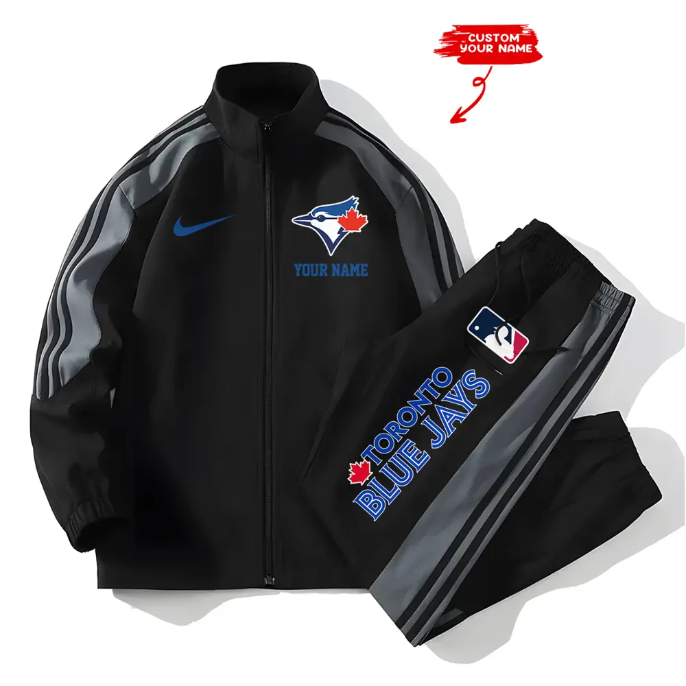 Toronto Blue Jays MLB New Style Versatile Sports Set Jacket And Pants