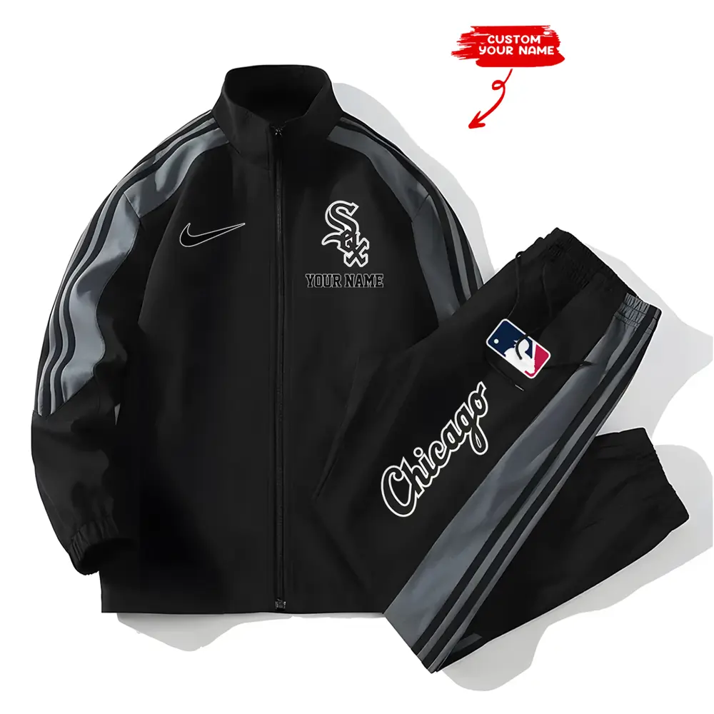 Chicago White Sox MLB New Style Versatile Sports Set Jacket And Pants