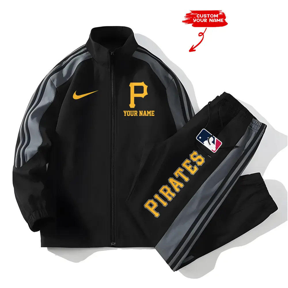 Pittsburgh Pirates MLB New Style Versatile Sports Set Jacket And Pants