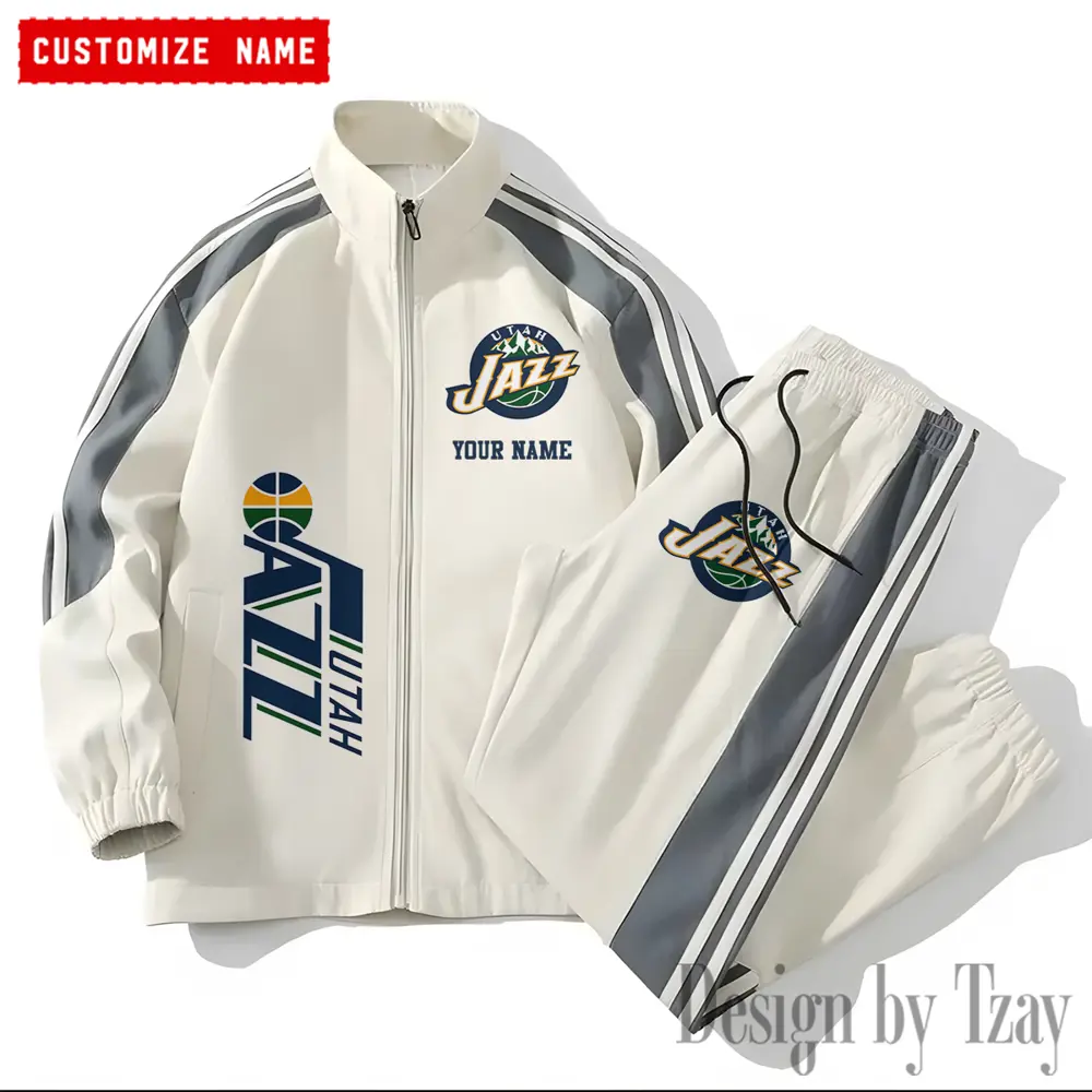 Utah Jazz NBA New Style Versatile Sports Set Jacket And Pants