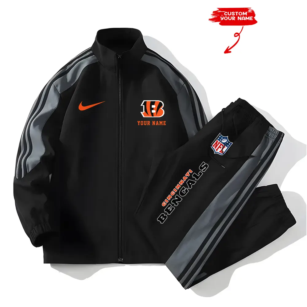 Cincinnati Bengals New Style Versatile Sports Set Jacket And Pants