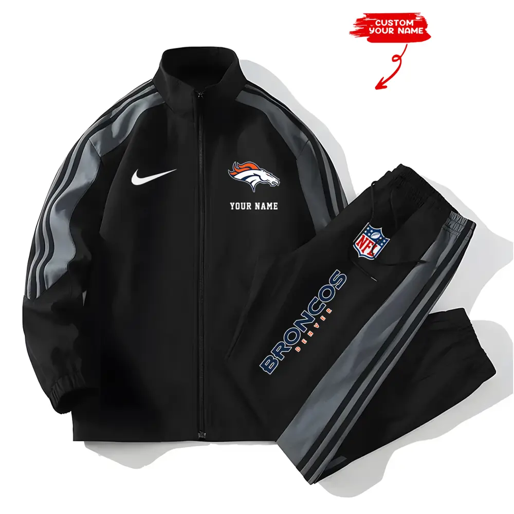Denver Broncos New Style Versatile Sports Set Jacket And Pants