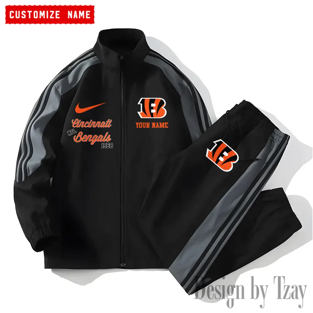 Cincinnati Bengals New Style Versatile Sports Set Jacket And Pants