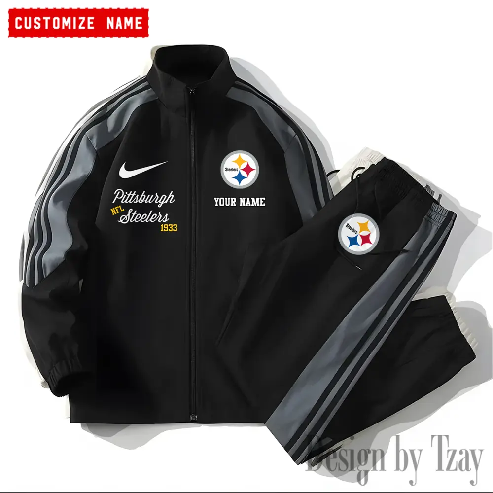 Pittsburgh Steelers New Style Versatile Sports Set Jacket And Pants