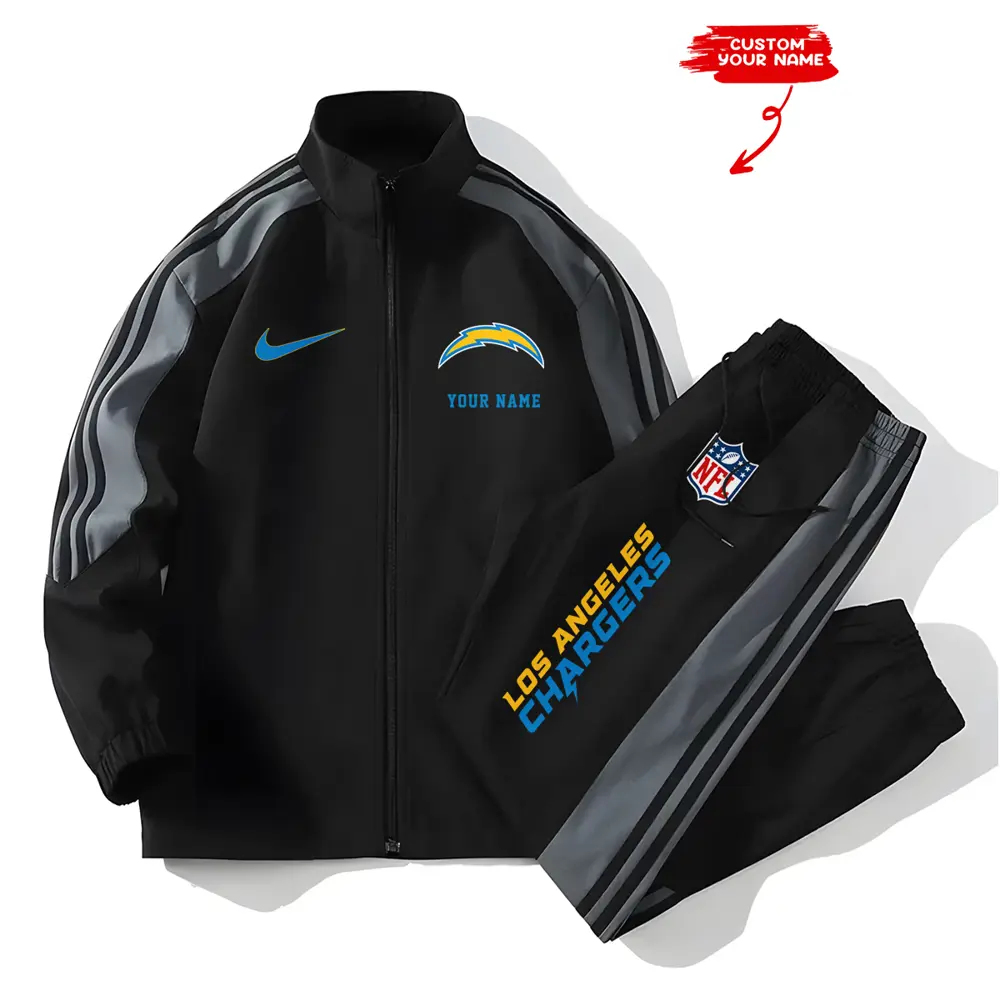 Los Angeles Chargers New Style Versatile Sports Set Jacket And Pants