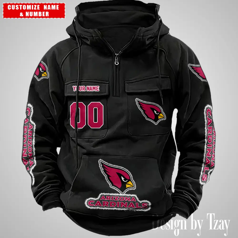Arizona Cardinals Drawstring Vintage Men Hoodies