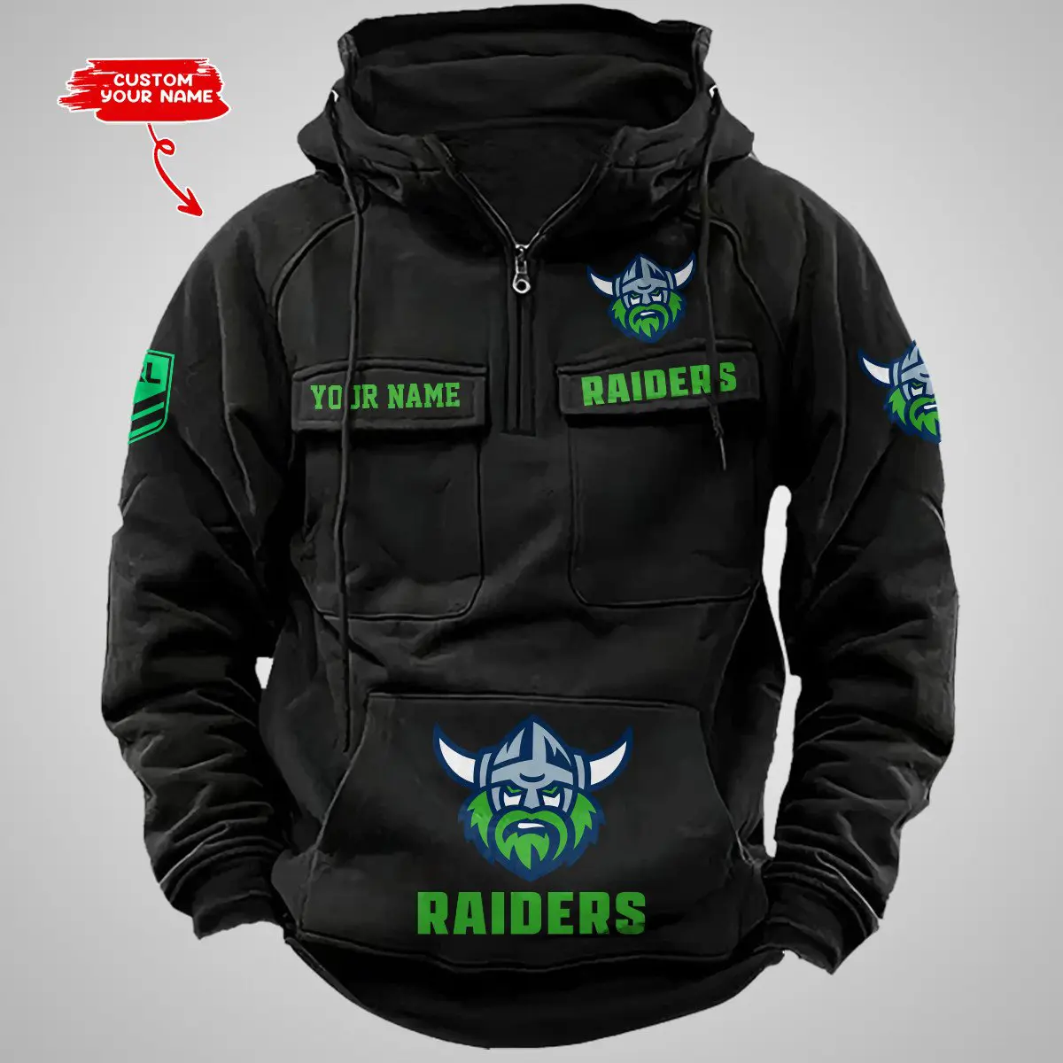Canberra Raiders NRL Vintage Hoodie Mens