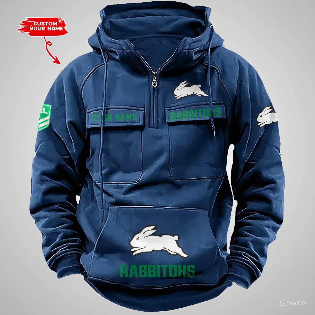 South Sydney Rabbitohs NRL Vintage Hoodie Mens