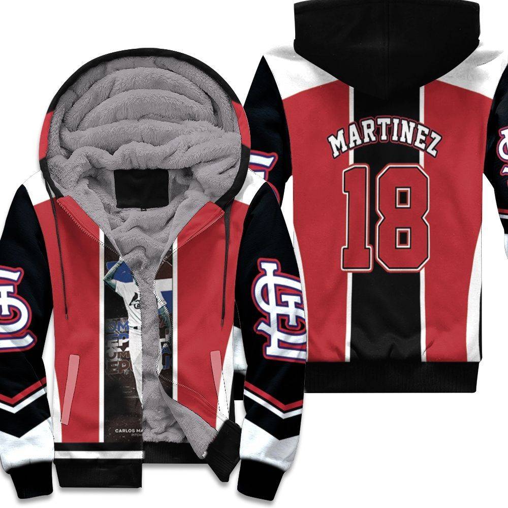 18 Carlos Martinez Of The St Louis Cardinals Unisex Fleece Hoodie