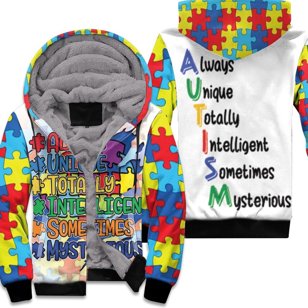 Alaways Unique Totally Intelligent Sometimes Mysterious Unisex Fleece Hoodie