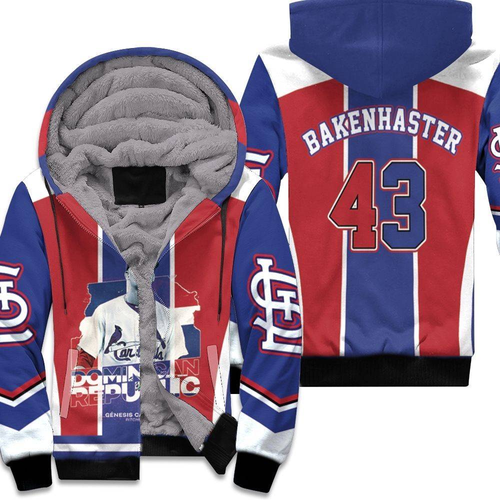 43 Dave Bakenhaster St Louis Cardinals Unisex Fleece Hoodie