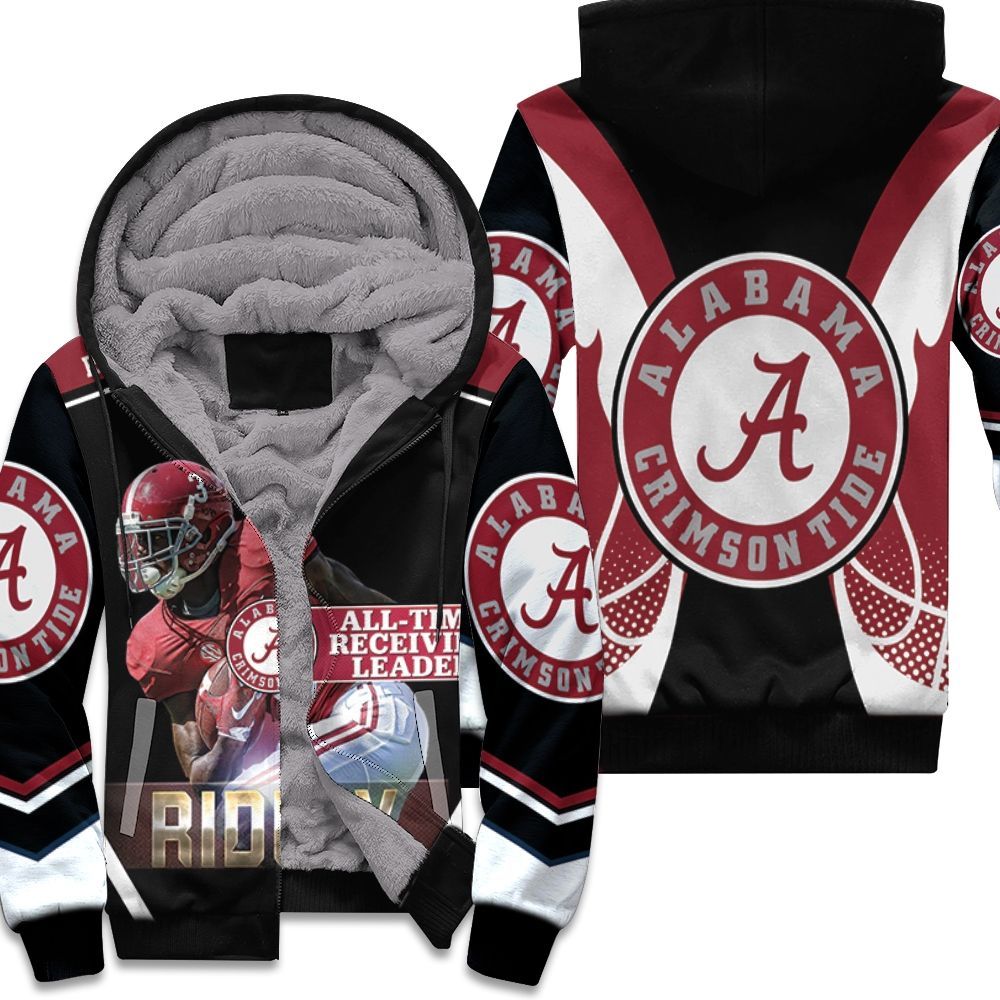 Alabama Crimson Tide 3 Calvin Ridley Unisex Fleece Hoodie