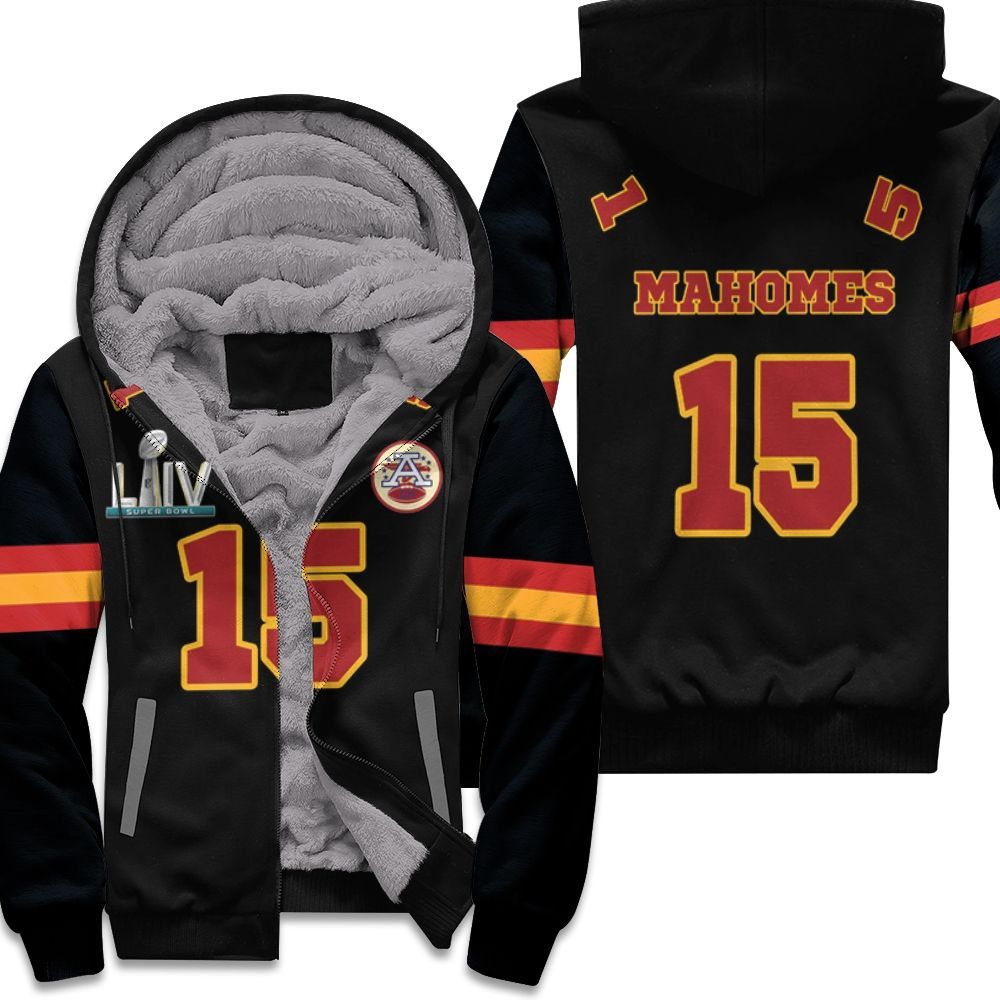 15 Partrick Mahomes Kannas City 1 Inspired Style Unisex Fleece Hoodie