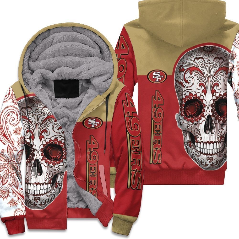 3D Hoodie San Francisco 49Ers Sugar Skull Fan 3D Unisex Fleece Hoodie