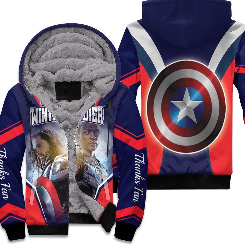 Falcon And The Winter Soldier Fighting Between Superheroes And Crime Unisex Fleece Hoodie