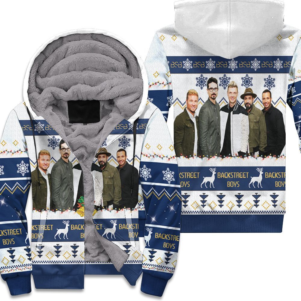 Backstreet Boys Christmas Knitting Pattern Fan Quilt Blanket 3D Unisex Fleece Hoodie