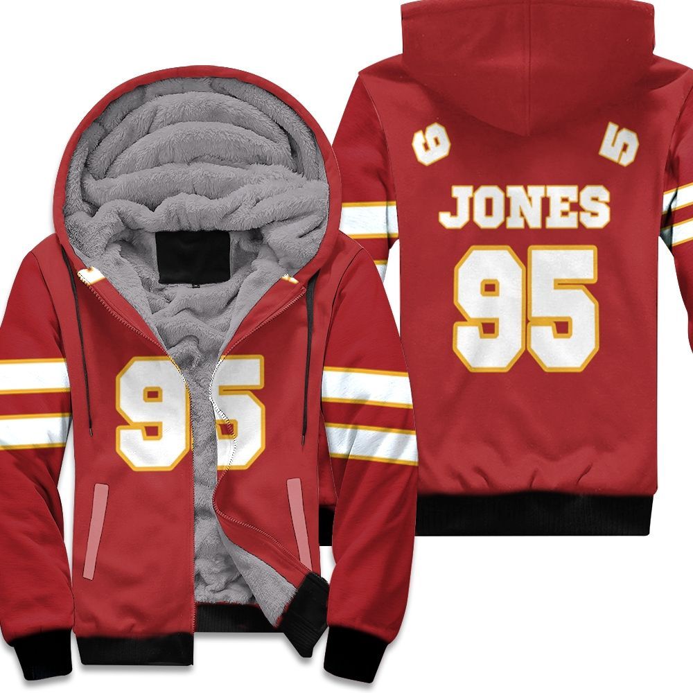95 Chris Jones Kannas City Inspired Style Unisex Fleece Hoodie