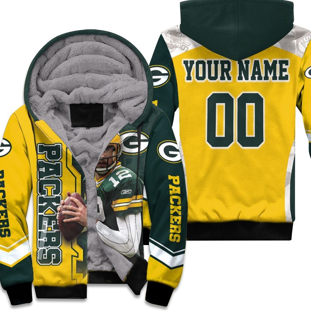 Aaron Rodgers #12 Green Bay Packers NFL 2020 Champion Super Bowl Hoodie