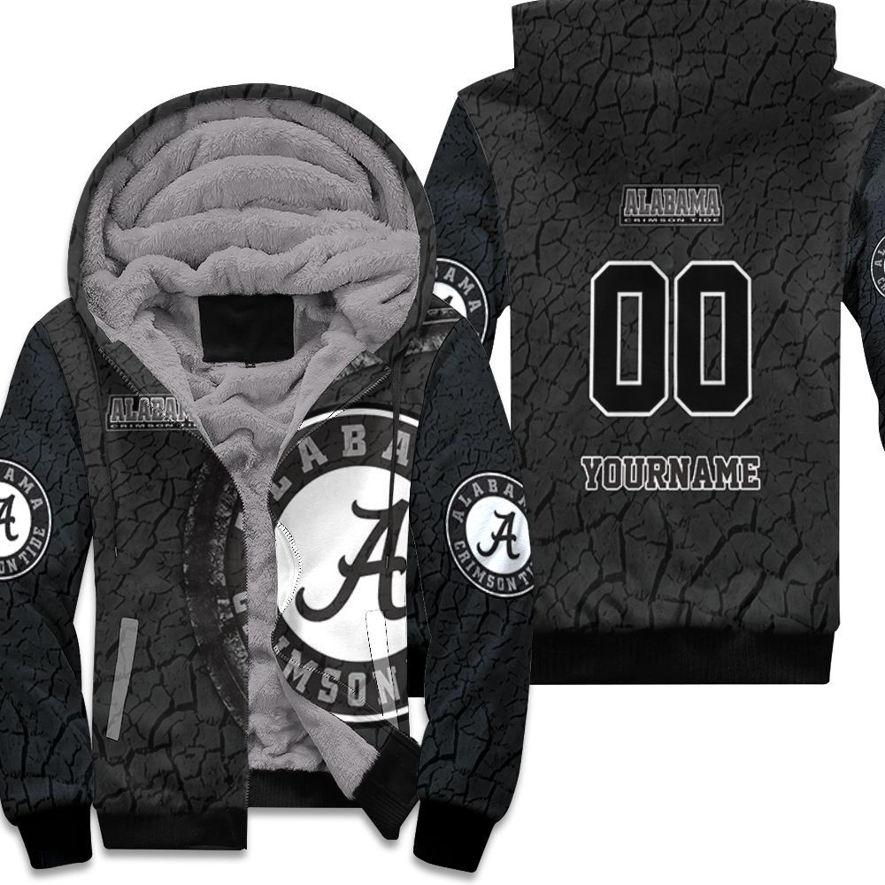 Alabama Crimson Tide Earth Pattern For Fans Personalized Unisex Fleece Hoodie