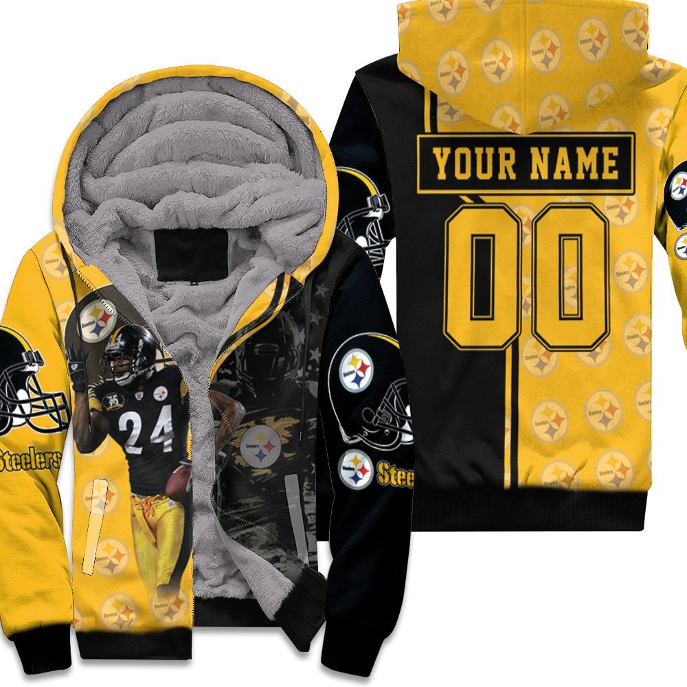 24 Justin Gilbert 24 Player Pittsburgh Steelers 2020 Nfl Season Personalized Unisex Fleece Hoodie