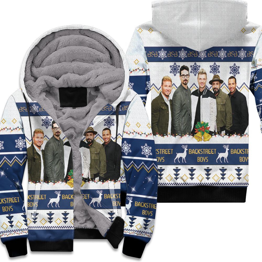 Backstreet Boys Christmas Knitting Pattern Fan Quilt Blanket 3D Unisex Fleece Hoodie