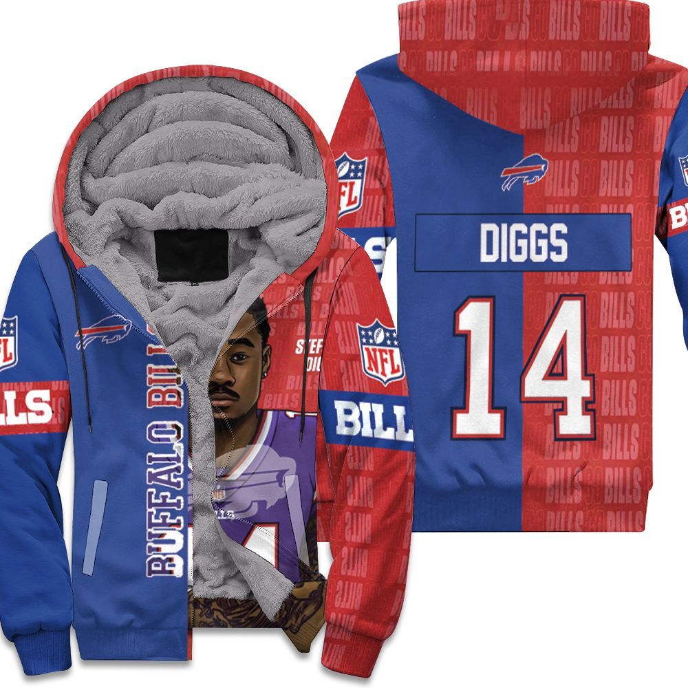 14 Stefon Diggs 14 Buffalo Bills Great Player 2020 Nfl Season New Version Unisex Fleece Hoodie