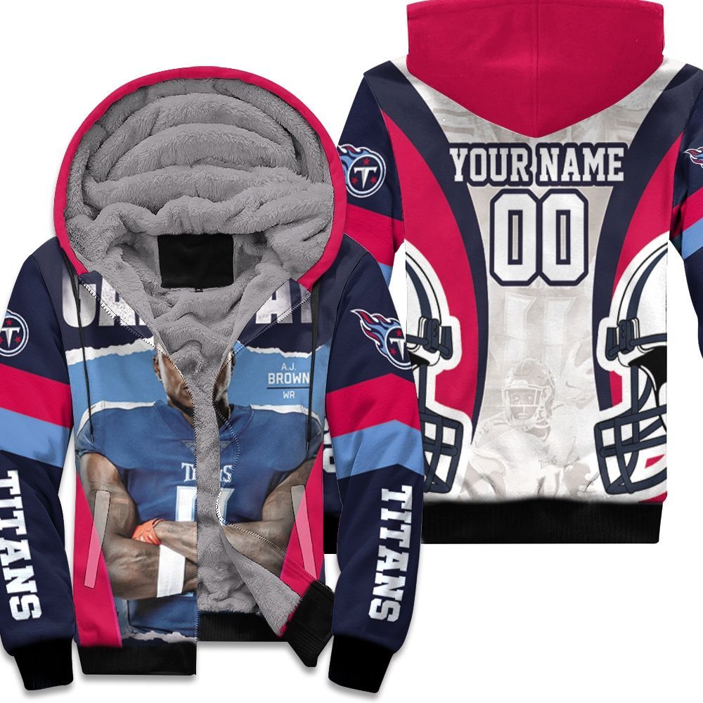 A.J.Brown 11 Tennessee Titans Afc South Division Super Bowl 2021 Personalized Unisex Fleece Hoodie