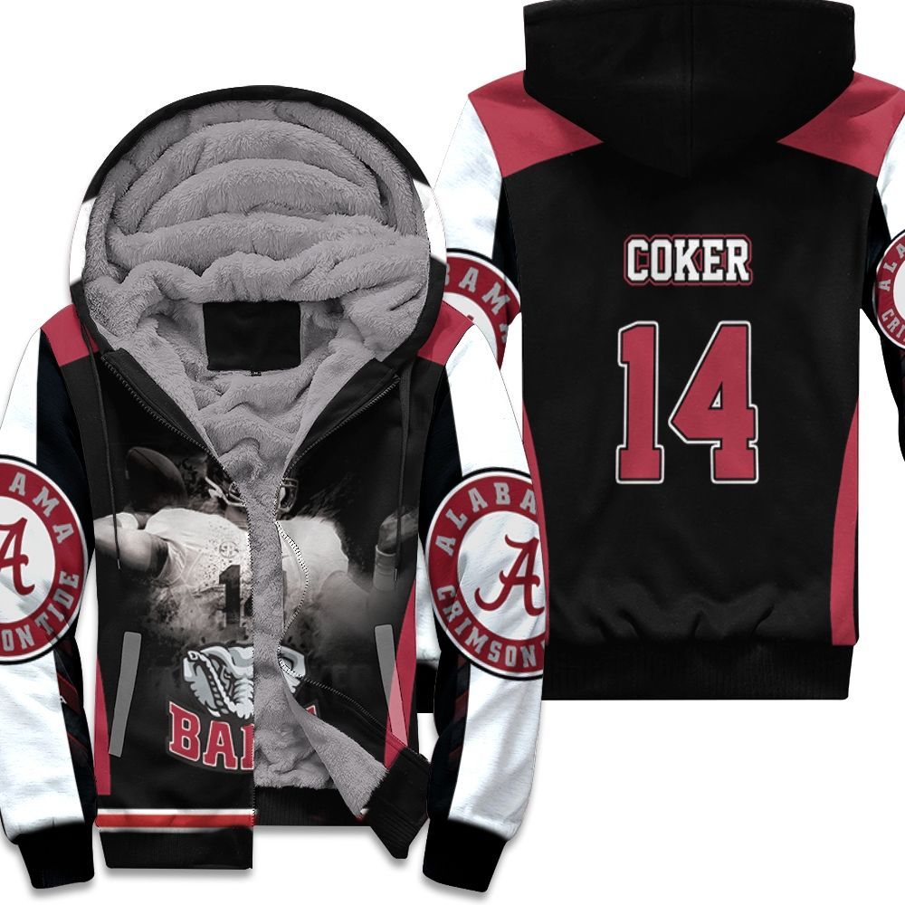 14 Jake Coker  Alabama Crimson Tide Unisex Fleece Hoodie