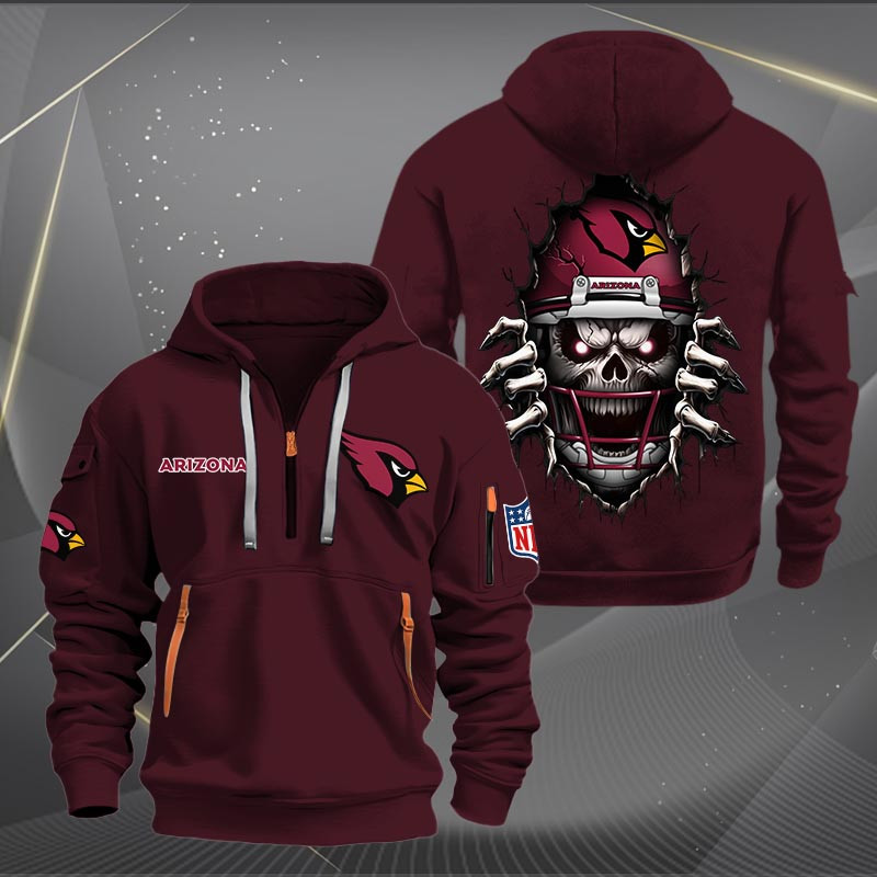 Arizona Cardinals Football Player Skull Hoodie