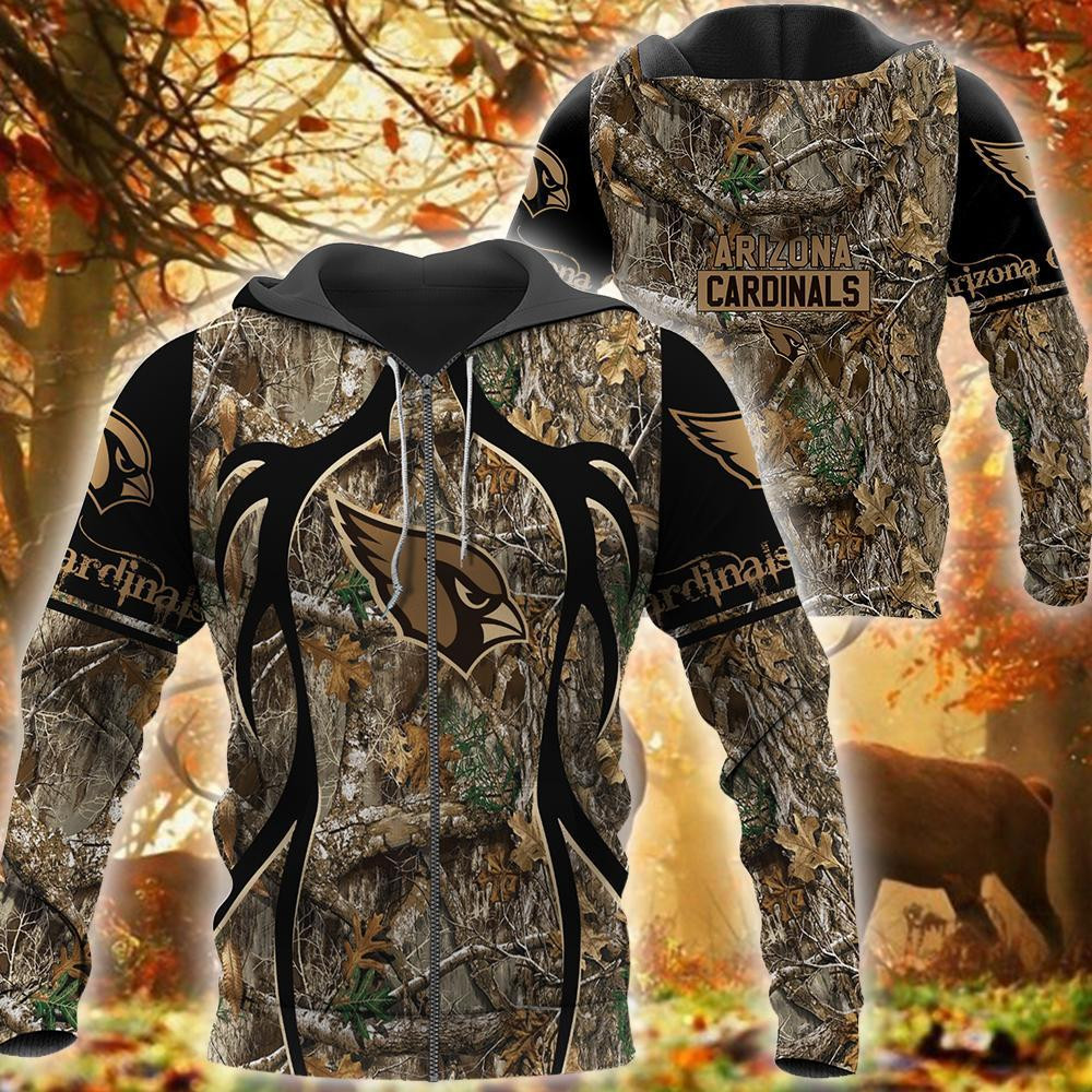 Arizona Cardinals Hunting Camo Football Hoodie