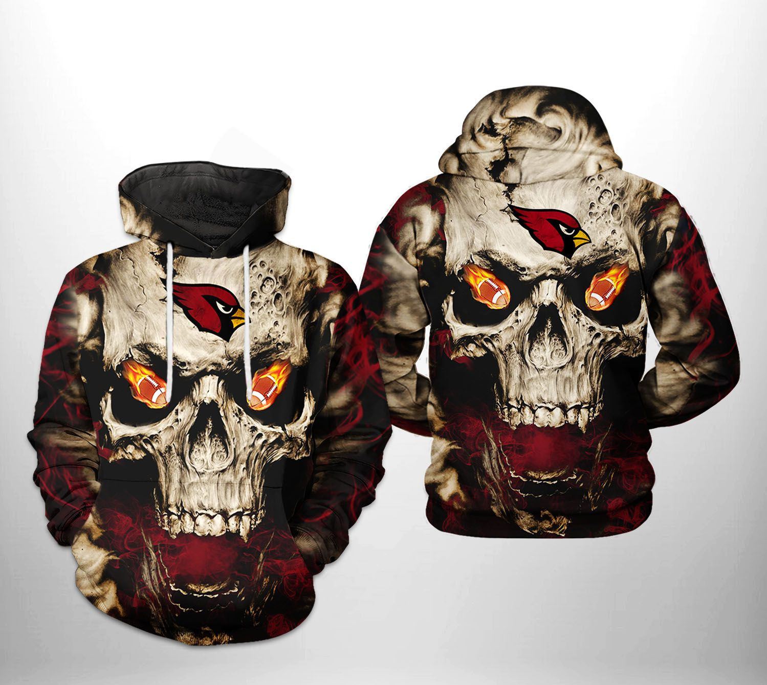 Arizona Cardinals Skull Team Hoodie