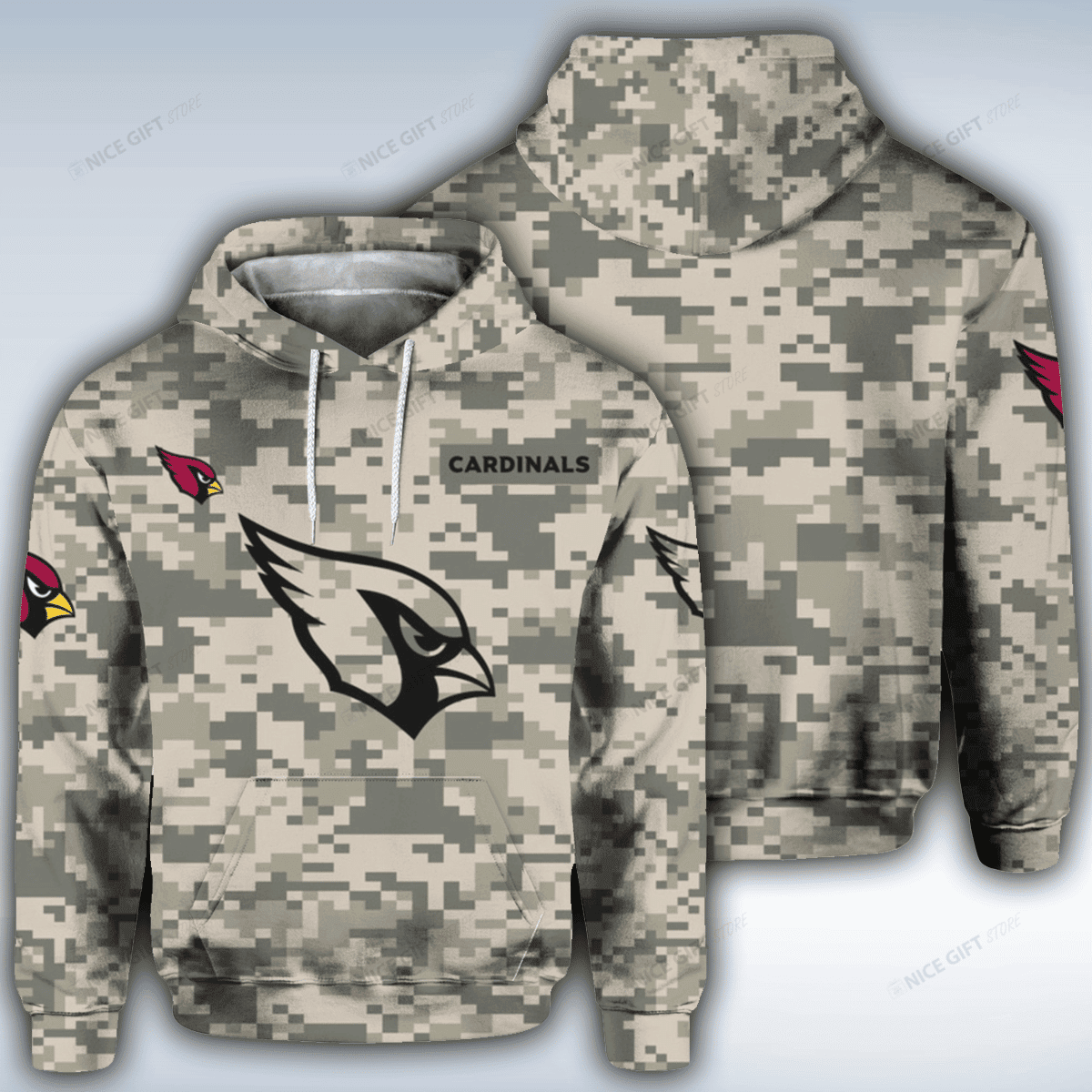 Arizona Cardinals Camouflage Unisex Hoodie