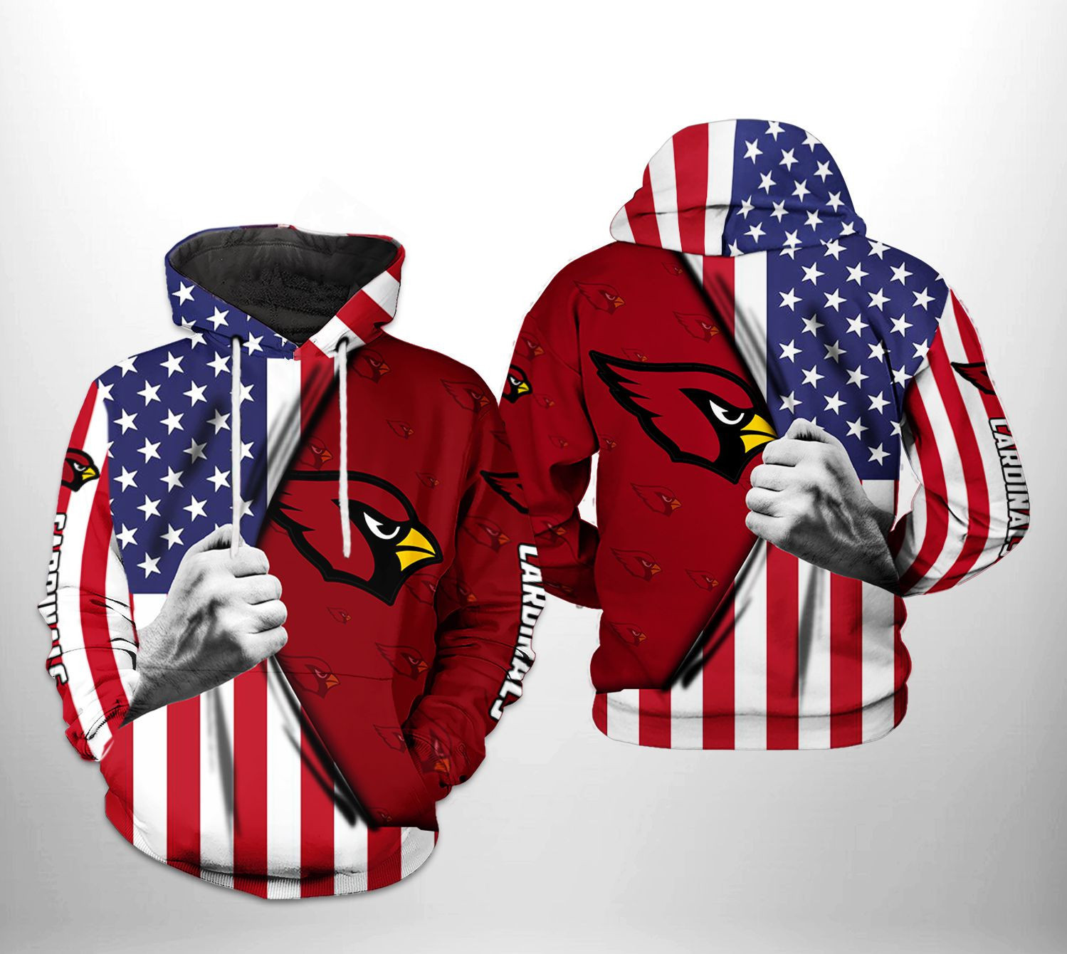 Arizona Cardinals US Flag Team Hoodie