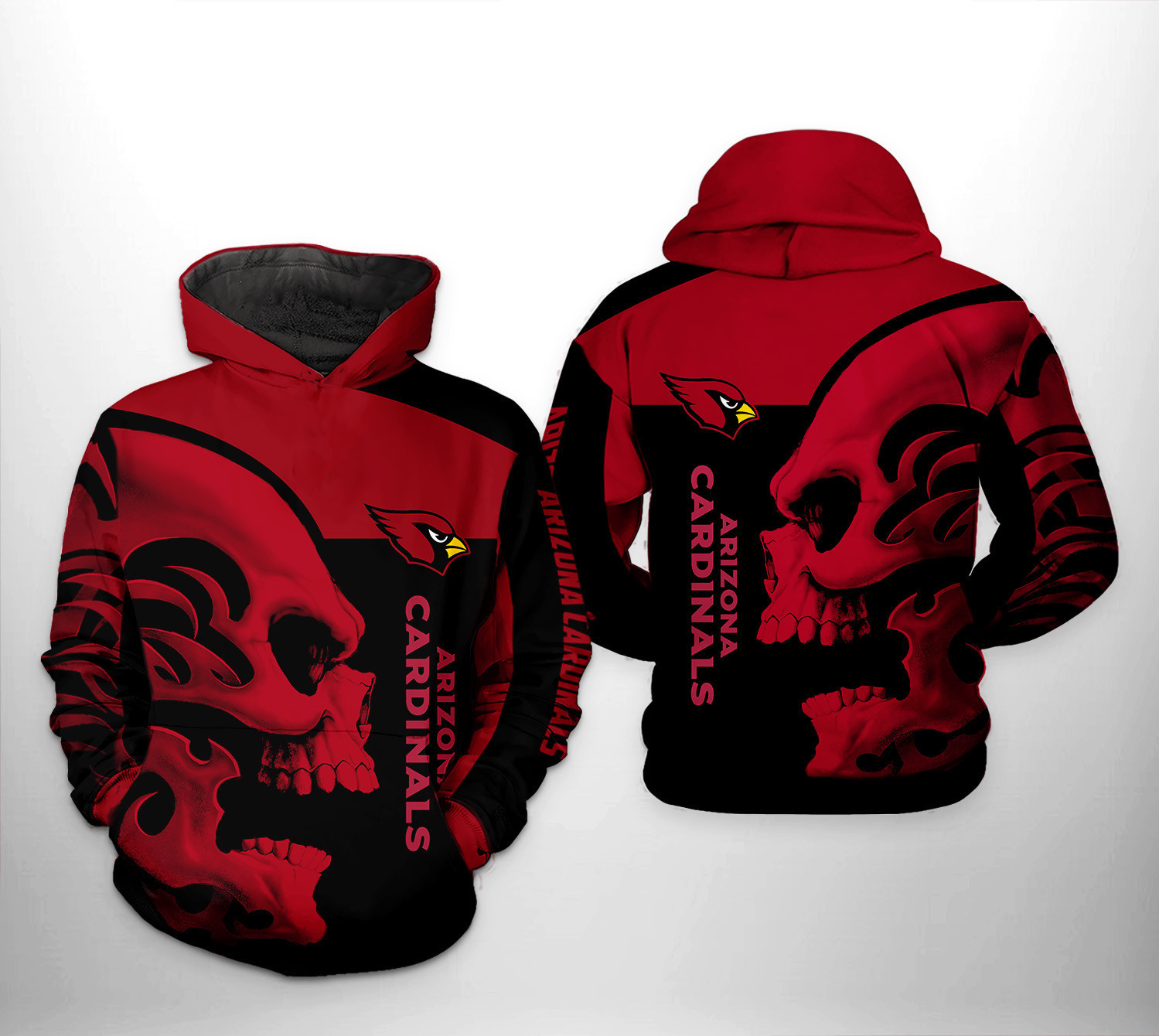 Arizona Cardinals Skull Hoodie