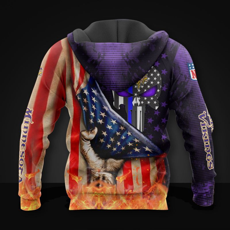 3D Hoodie All Over Print Apparel Minnesota Vikings