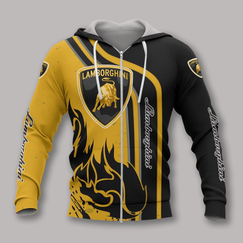 3D Hoodie All Over Print Apparel Lamborghini