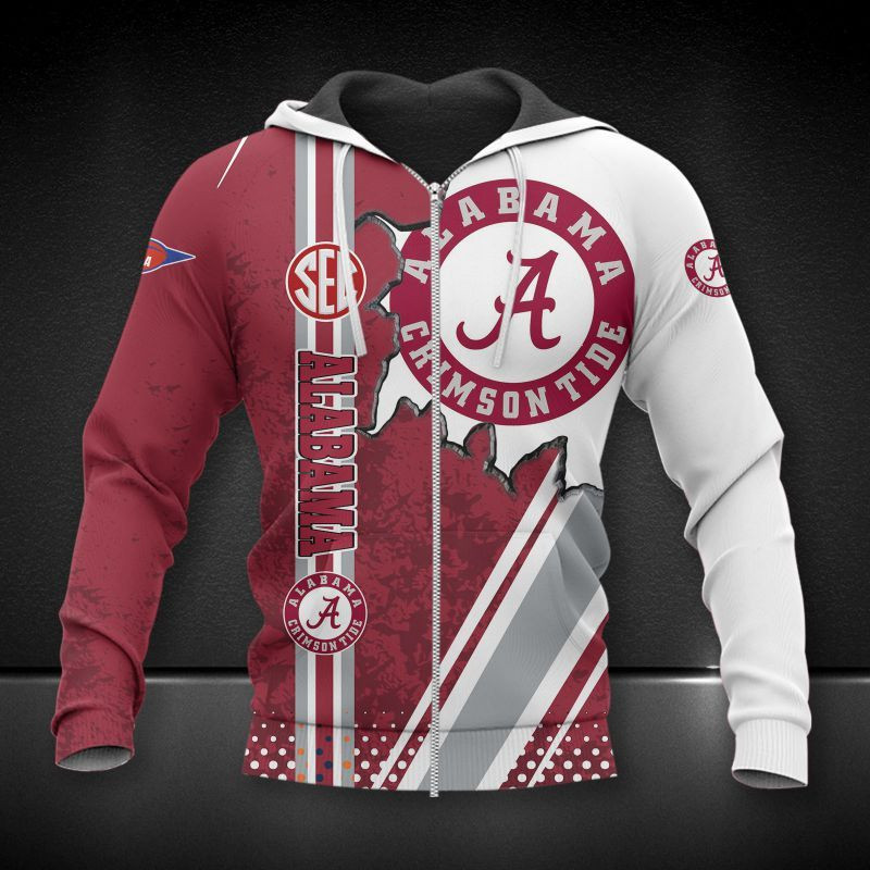 3D Hoodie All Over Print Apparel Alabama Crimson Tide
