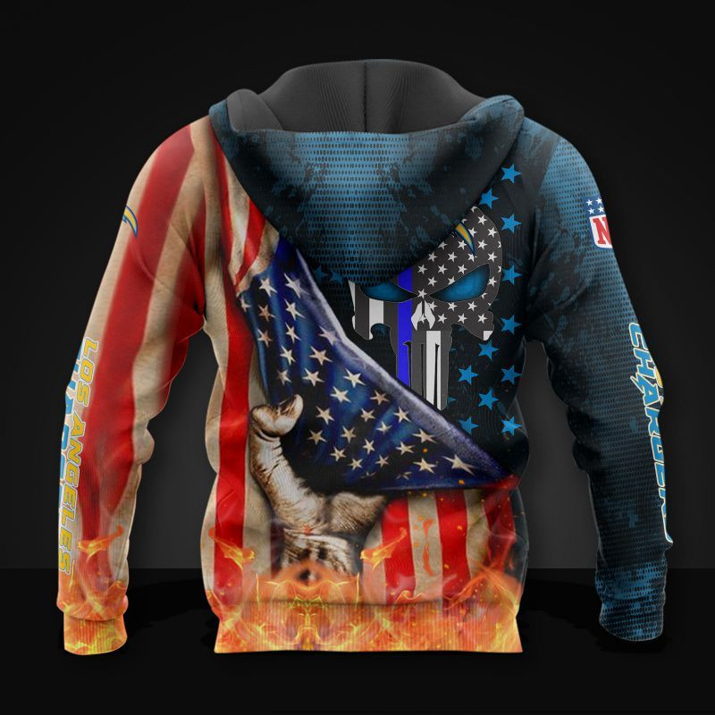 3D Hoodie All Over Print Apparel Los Angeles Chargers