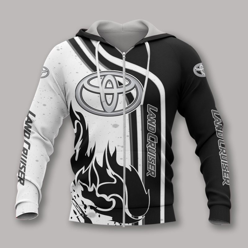 3D Hoodie All Over Print Apparel Toyota Land Cruiser