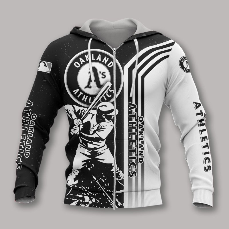 3D Hoodie All Over Print Apparel Oakland Athletics