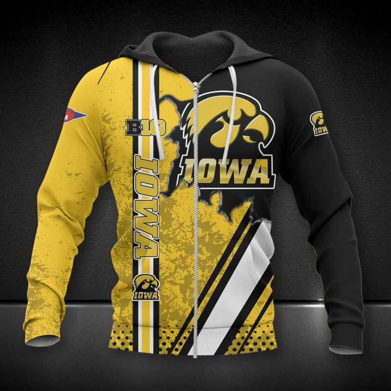 3D Hoodie All Over Print Apparel Iowa Hawkeyes