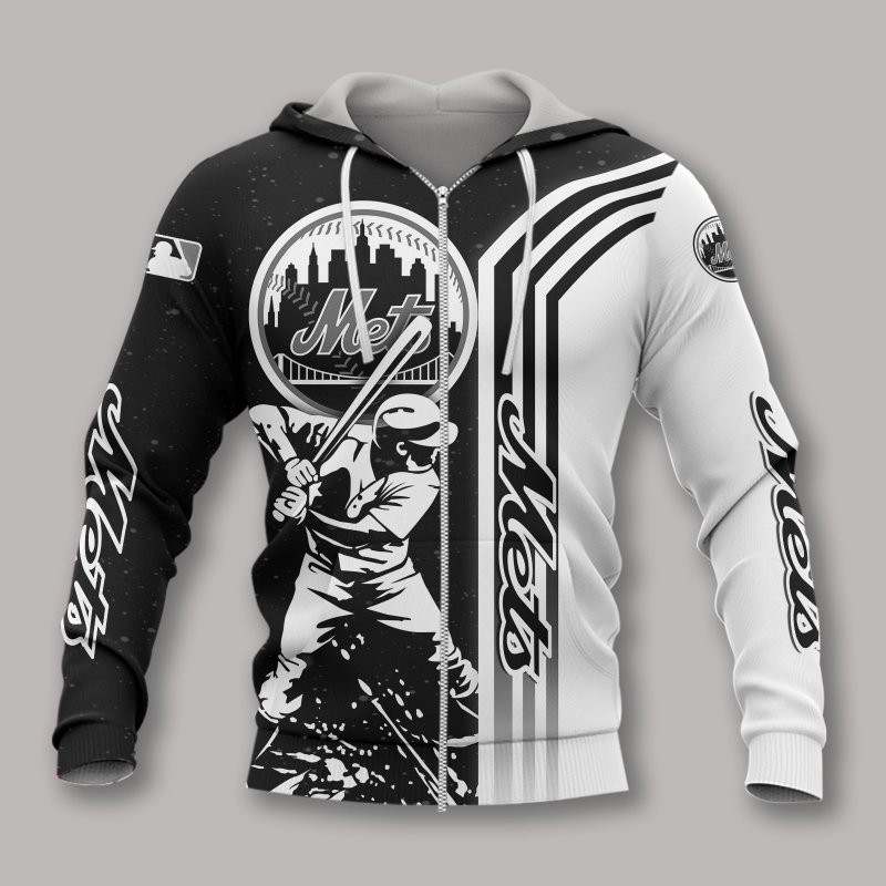 3D Hoodie All Over Print Apparel New York Mets