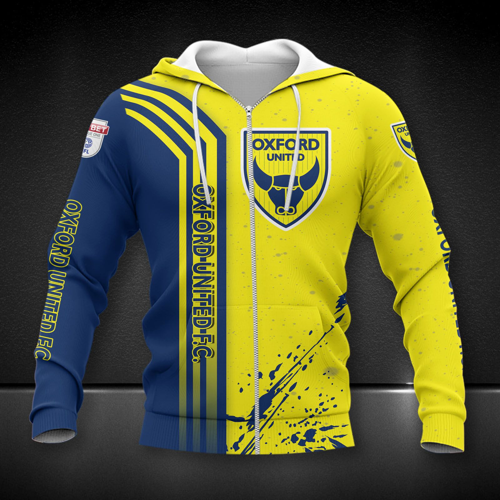 3D Hoodie All Over Print Apparel Oxford United F.C