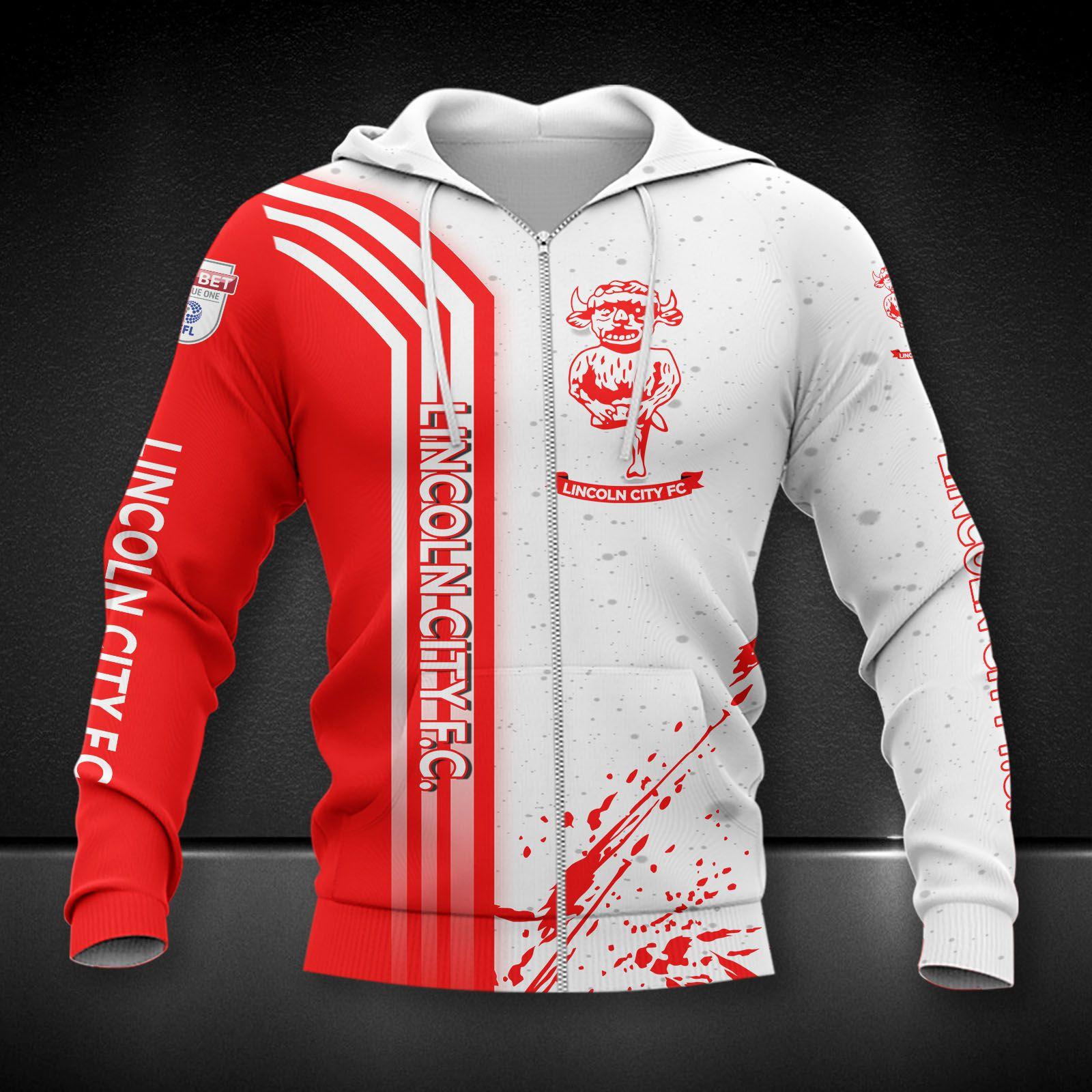 3D Hoodie All Over Print Apparel Lincoln City F.C