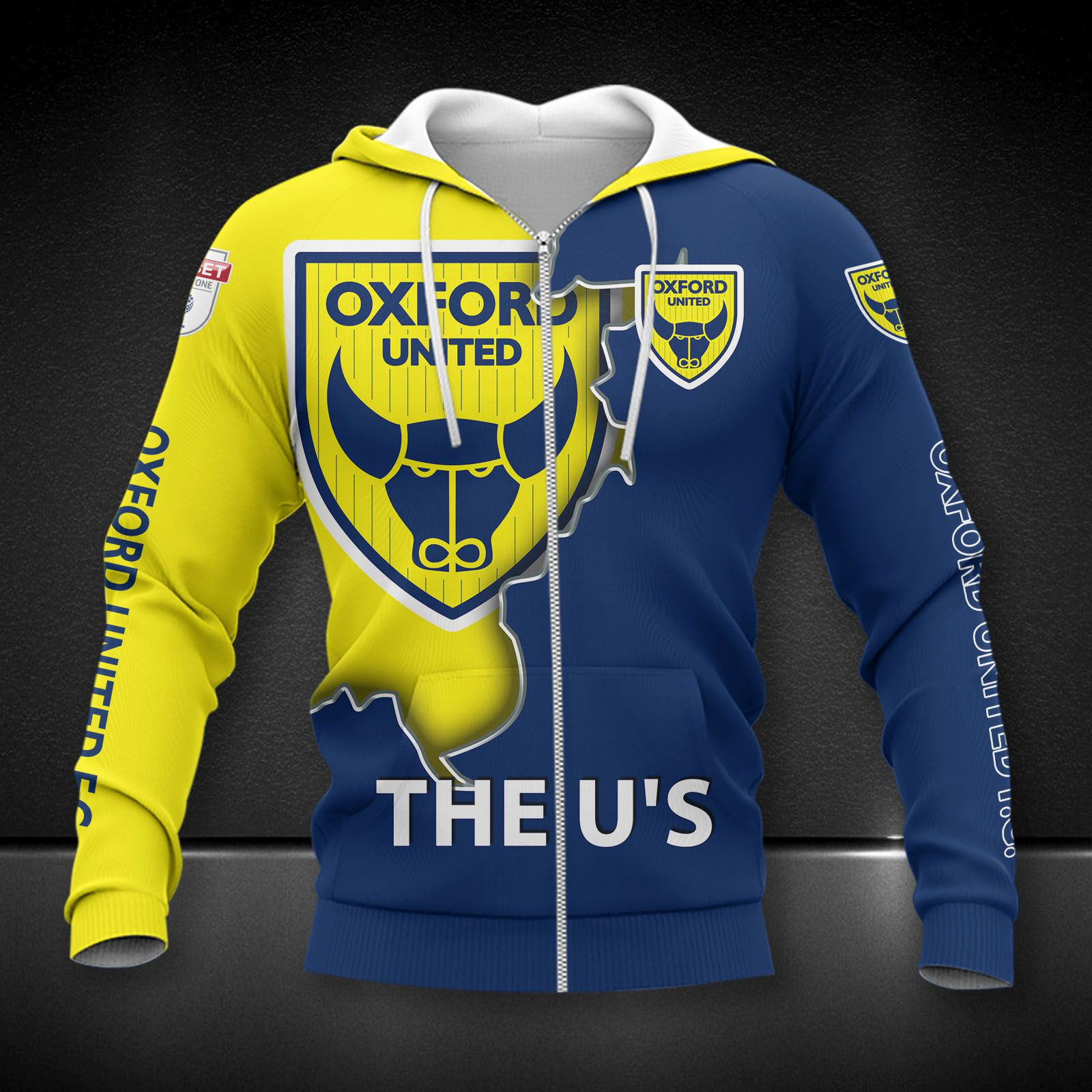 3D Hoodie All Over Print Apparel Oxford United F.C