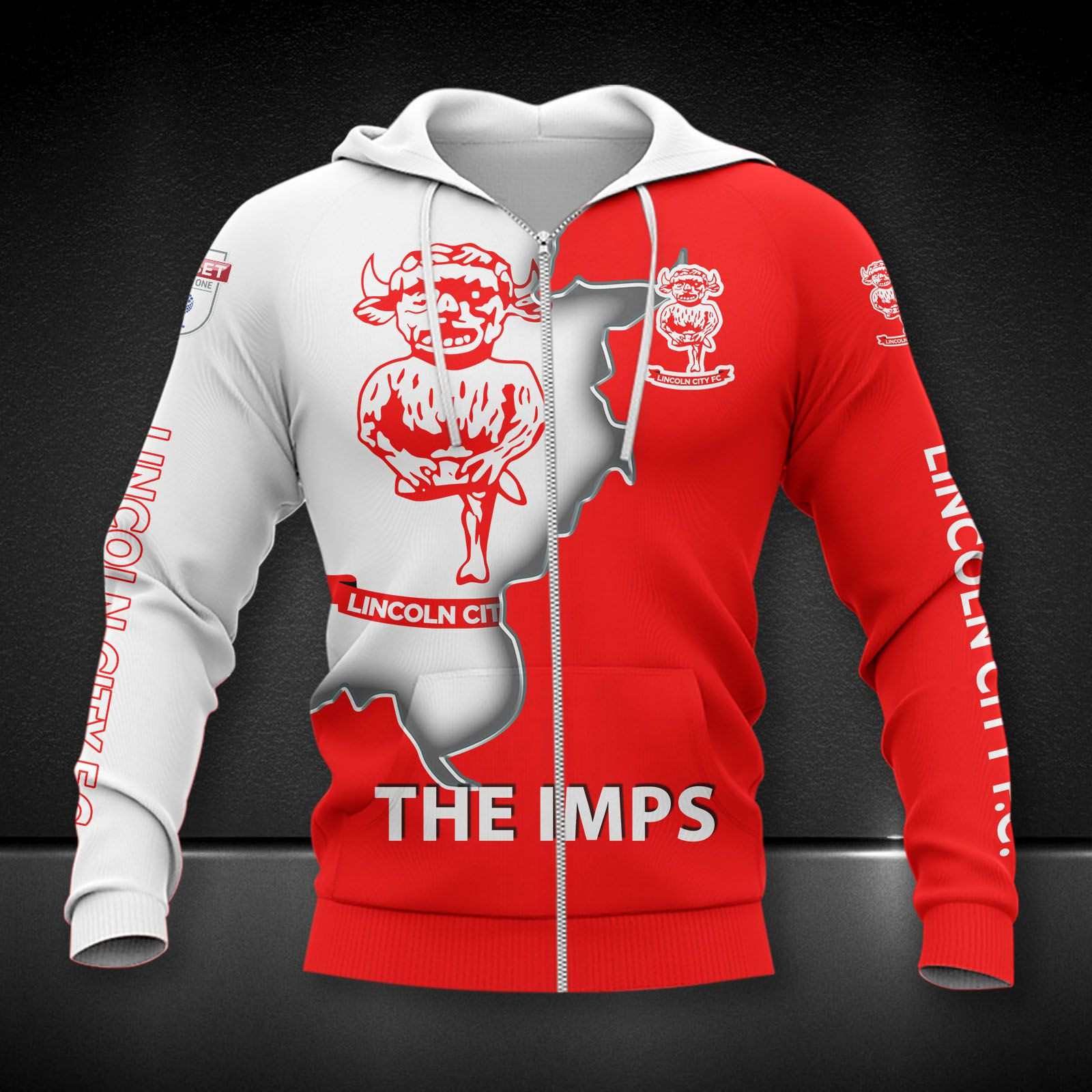 3D Hoodie All Over Print Apparel Lincoln City F.C