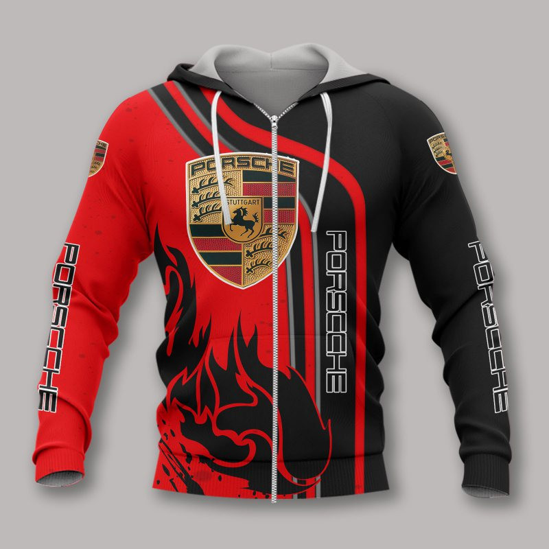 3D Hoodie All Over Print Apparel Porsche